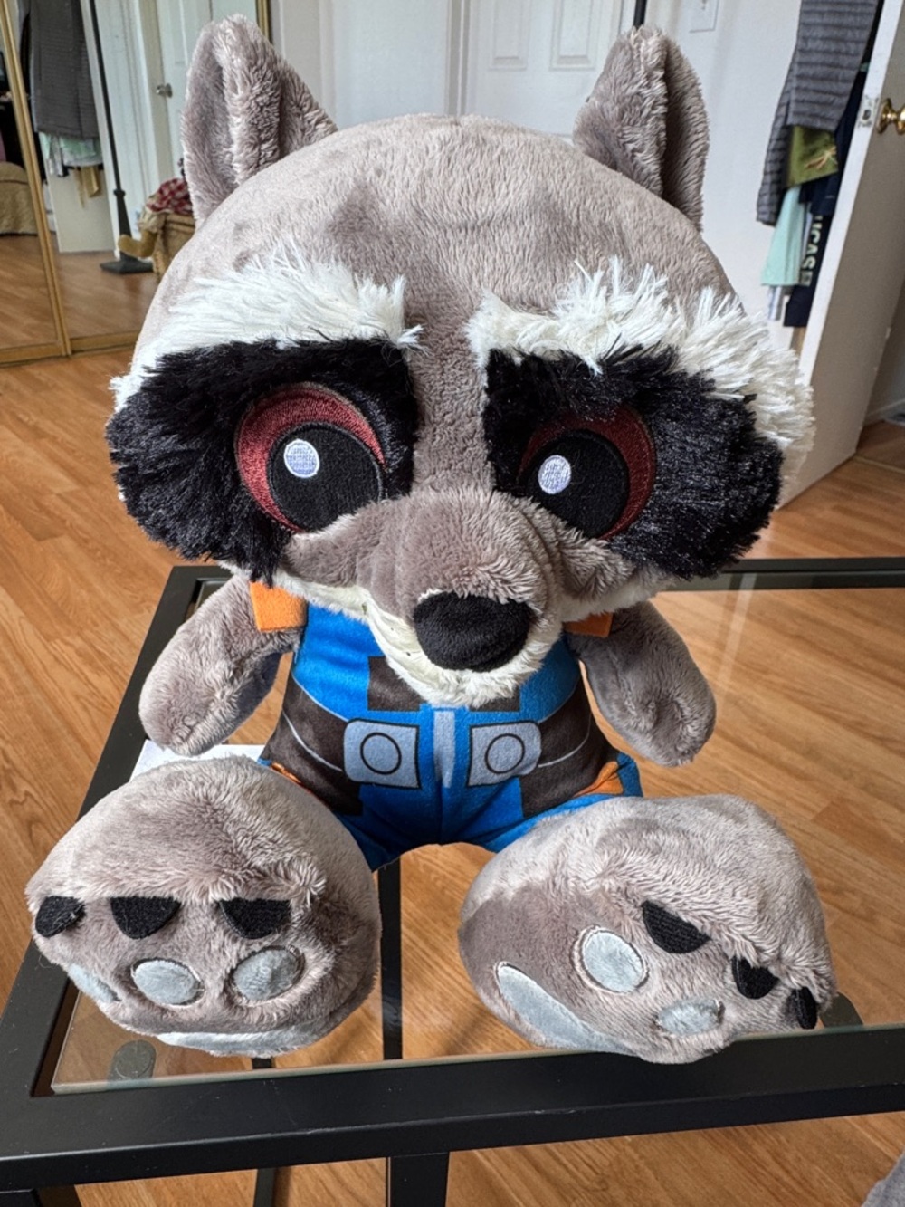 Disney Marvel Rocket Raccoon Plush in Gray & Blue, 15”